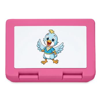 Taube Niedliche Zeichentrickfigur Kawaii Clipart - Brotdose - Pink - Vorne