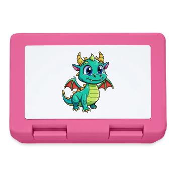 Dragon Cute Cartoon Character Kawaii Clipart - Lunchbox - pink - Front