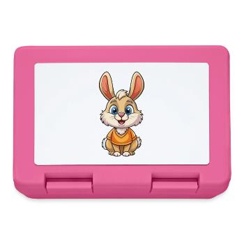 Lapin Mignon Personnage De Dessin Animé Kawaii Clipart - Boîte à goûter - rose - Devant