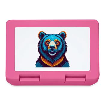 ours coloré kawaii dessin animé personnage clipart - Boîte à goûter - rose - Devant