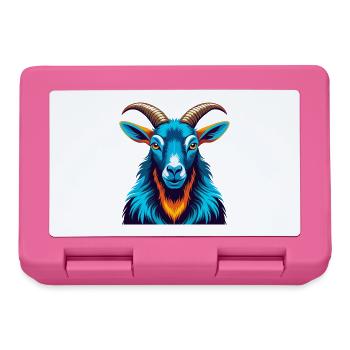 Alpine Goat Colorful Kawaii Cartoon Character Pet - Lunchbox - pink - Front