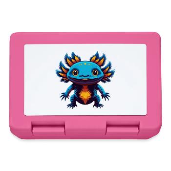 axolotl coloré Kawaii Dessin animé Personnage Clipart - Boîte à goûter - rose - Devant