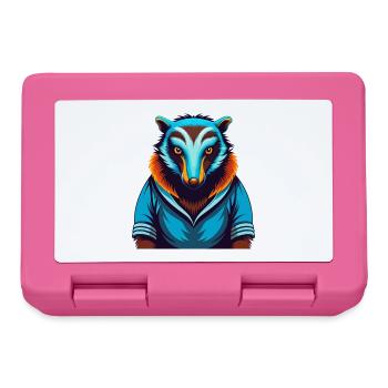 Anteater Colorful Kawaii Cartoon Character Clipart - Lunchbox - pink - Front