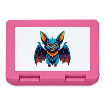 Chauve-souris coloré Kawaii dessin animé Personnage Clipart - Boîte à goûter - rose - Devant
