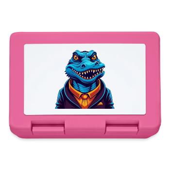 Krokodil Bunt Kawaii Cartoon Charakter Haustier - Brotdose - Pink - Vorne