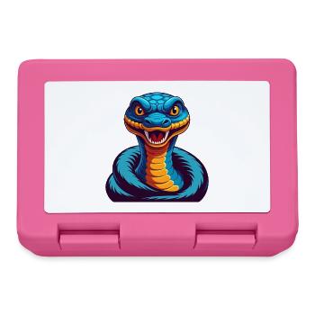 Anaconda Colorful Kawaii Cartoon Character Clipart - Lunchbox - pink - Front