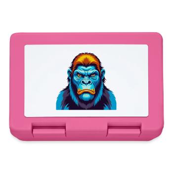Gorilla Colorful Kawaii Cartoon Character Clipart - Lunchbox - pink - Front