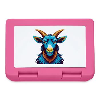 Goat Colorful Kawaii Cartoon Character Clipart - Lunchbox - pink - Front