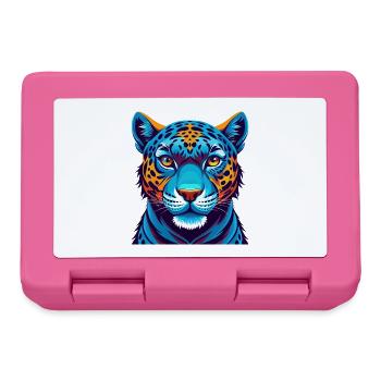 Jaguar Bunte Kawaii Cartoon Charakter Clipart - Brotdose - Pink - Vorne