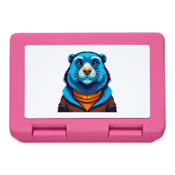 Marmot Colorful Kawaii Cartoon Character Clipart - Lunchbox - pink - Front