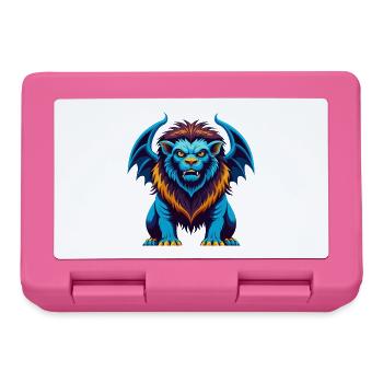 Manticore Coloré Kawaii Dessin Animé Personnage Animal de compagnie - Boîte à goûter - rose - Devant