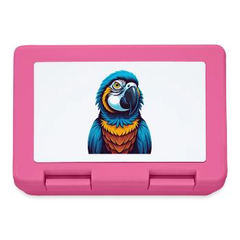 Parrot Colorful Kawaii Cartoon Character Clipart - Lunchbox - pink - Front