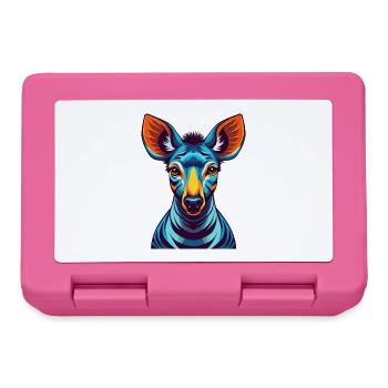 Okapi Colorful Kawaii Cartoon Character Clipart - Lunchbox - pink - Front