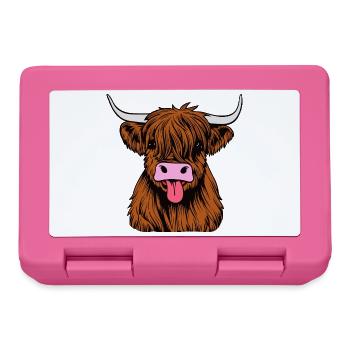 Highland bull - Lunchbox - pink - Front