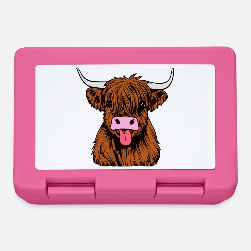 Highland bull - Lunchbox - pink
