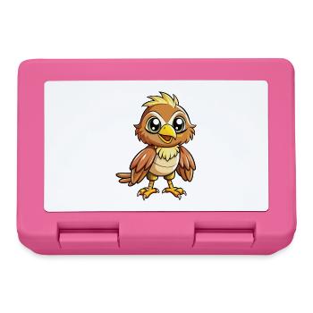 faucon mignon personnage de dessin animé Kawaii Clipart - Boîte à goûter - rose - Devant