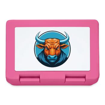 Bulle Niedlich Kawaii Cartoon Clipart Tier Haustier Logo - Brotdose - Pink - Vorne