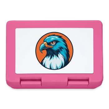 Hawk Cute Kawaii Cartoon Clipart Animal Pet Logo - Lunchbox - pink - Front