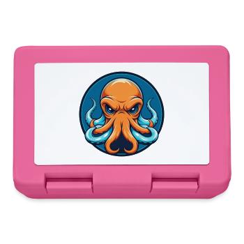 Octopus Cute Funny Kawaii Cartoon Animal Pet Logo - Lunchbox - pink - Front