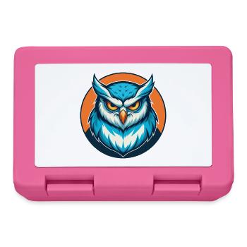 Owl Cute Kawaii Cartoon Clipart Animal Pet Logo - Lunchbox - pink - Front