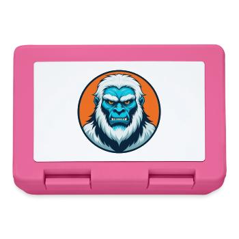 Yeti Cute Kawaii Cartoon Clipart Animal Pet Logo - Lunchbox - pink - Front