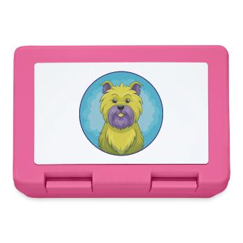 Affenpinscher Dog Cute Kawaii Cartoon Animal Pet - Lunchbox - pink - Front