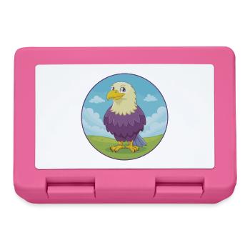 Adler Niedlich Kawaii Cartoon Clipart Tier Haustier - Brotdose - Pink - Vorne