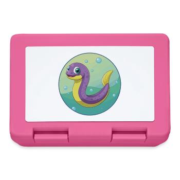 Eel Cute Kawaii Cartoon Clipart Animal Pet - Lunchbox - pink - Front