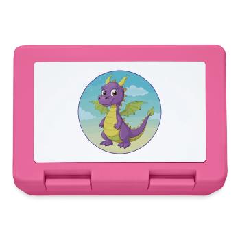 Drache Niedlich Kawaii Cartoon Clipart Tier Haustier - Brotdose - Pink - Vorne