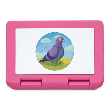 Taube Niedliche Kawaii Cartoon Clipart Tier Haustier - Brotdose - Pink - Vorne