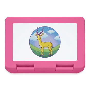 Impala Niedliche Kawaii Cartoon Clipart Tier Haustier - Brotdose - Pink - Vorne