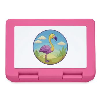 flamant rose mignon Kawaii dessin animé Clipart Animal de compagnie - Boîte à goûter - rose - Devant