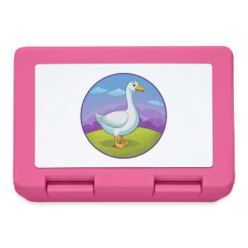 Goose Cute Kawaii Cartoon Clipart Animal Pet - Lunchbox - pink - Front