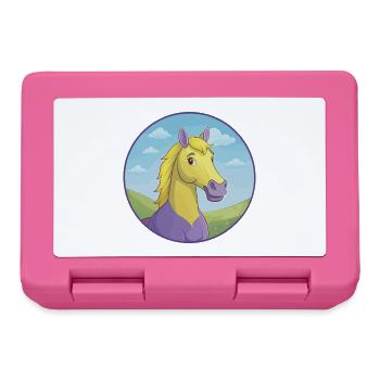 Pferd Niedlich Kawaii Cartoon Clipart Tier Haustier - Brotdose - Pink - Vorne