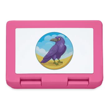 Rabe Niedliche Kawaii Cartoon Clipart Tier Haustier - Brotdose - Pink - Vorne