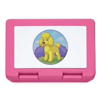 Pudel Hund Niedlich Kawaii Cartoon Clipart Tier Haustier - Brotdose - Pink - Vorne