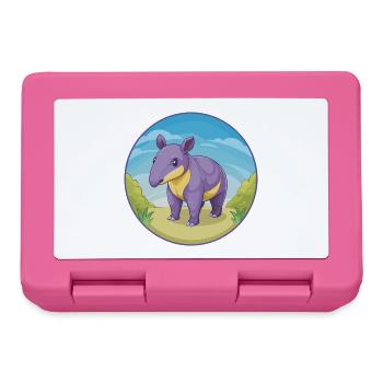 Tapir Cute Kawaii Cartoon Clipart Animal Pet - Lunchbox - pink - Front