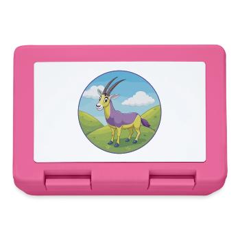 Oryx mignon kawaii dessin animé Clipart animal de compagnie - Boîte à goûter - rose - Devant