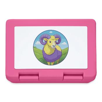 Ram Niedliche Kawaii Cartoon Clipart Tier Haustier - Brotdose - Pink - Vorne
