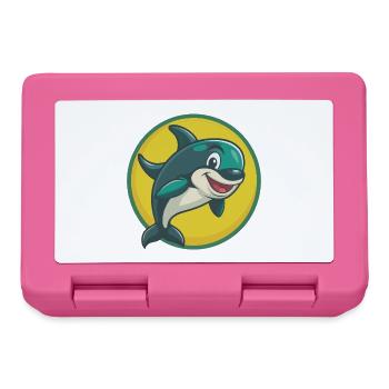 Orca Cute Kawaii Cartoon Clipart Pet Animal - Lunchbox - pink - Front