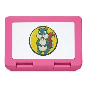 Squirrel Cute Kawaii Cartoon Clipart Pet Animal - Lunchbox - pink - Front
