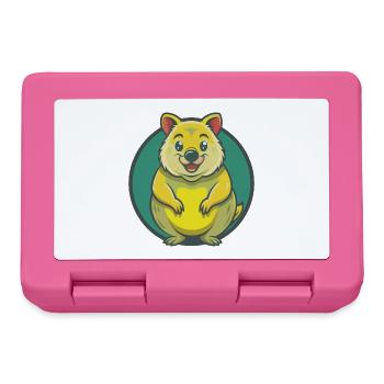 Quokka mignon kawaii dessin animé Clipart animal de compagnie - Boîte à goûter - rose - Devant