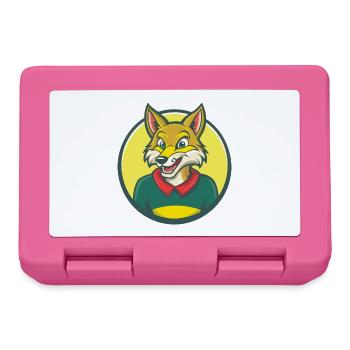 Kojote Niedliche Kawaii Cartoon Clipart Haustier Tier - Brotdose - Pink - Vorne
