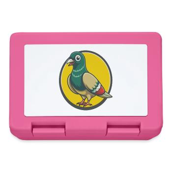 Taube Niedliche Kawaii Cartoon Clipart Haustier Tier - Brotdose - Pink - Vorne