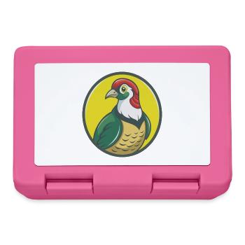 perdrix mignon kawaii dessin animé clipart animal de compagnie - Boîte à goûter - rose - Devant