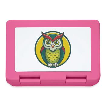 Owl Cute Kawaii Cartoon Clipart Pet Animal - Lunchbox - pink - Front
