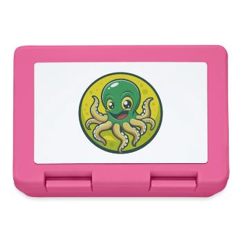 Octopus Cute Kawaii Cartoon Clipart Pet Animal - Lunchbox - pink - Front