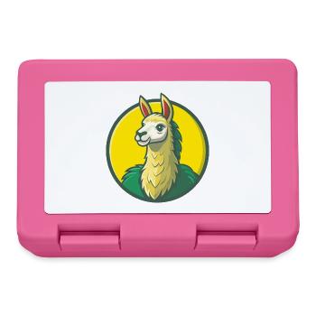 Lama mignon Kawaii dessin animé Clipart Animal de compagnie - Boîte à goûter - rose - Devant