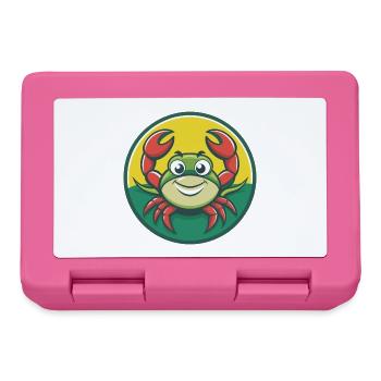 Crab Cute Kawaii Cartoon Clipart Pet Animal - Lunchbox - pink - Front