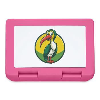 Ibis Cute Kawaii Cartoon Clipart Pet Animal - Lunchbox - pink - Front